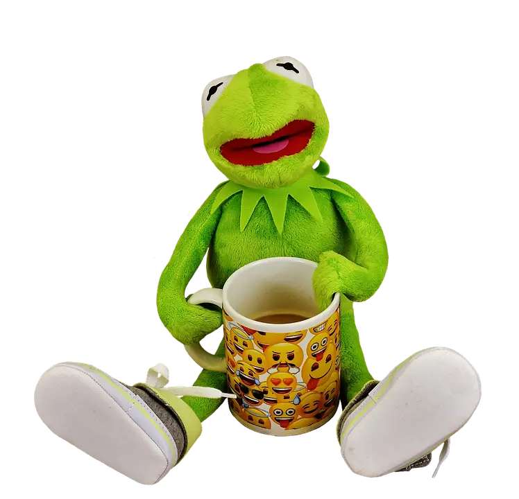 Kermit the Frog with a Mug