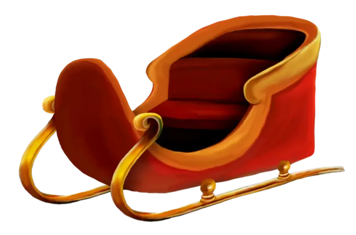 Red Christmas Sleigh for Holiday Decoration