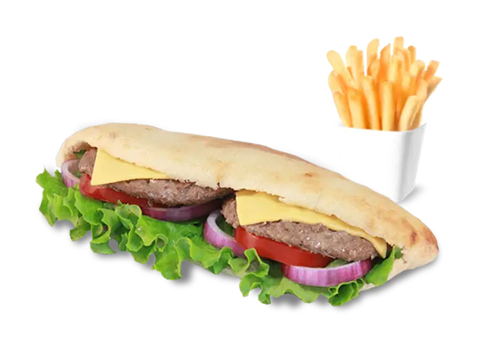Sandwich with Fries Illustration
