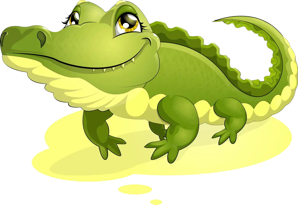 Cute Cartoon Alligator Illustration