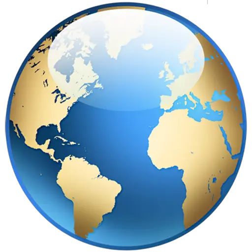 Earth Globe Illustration with Continents
