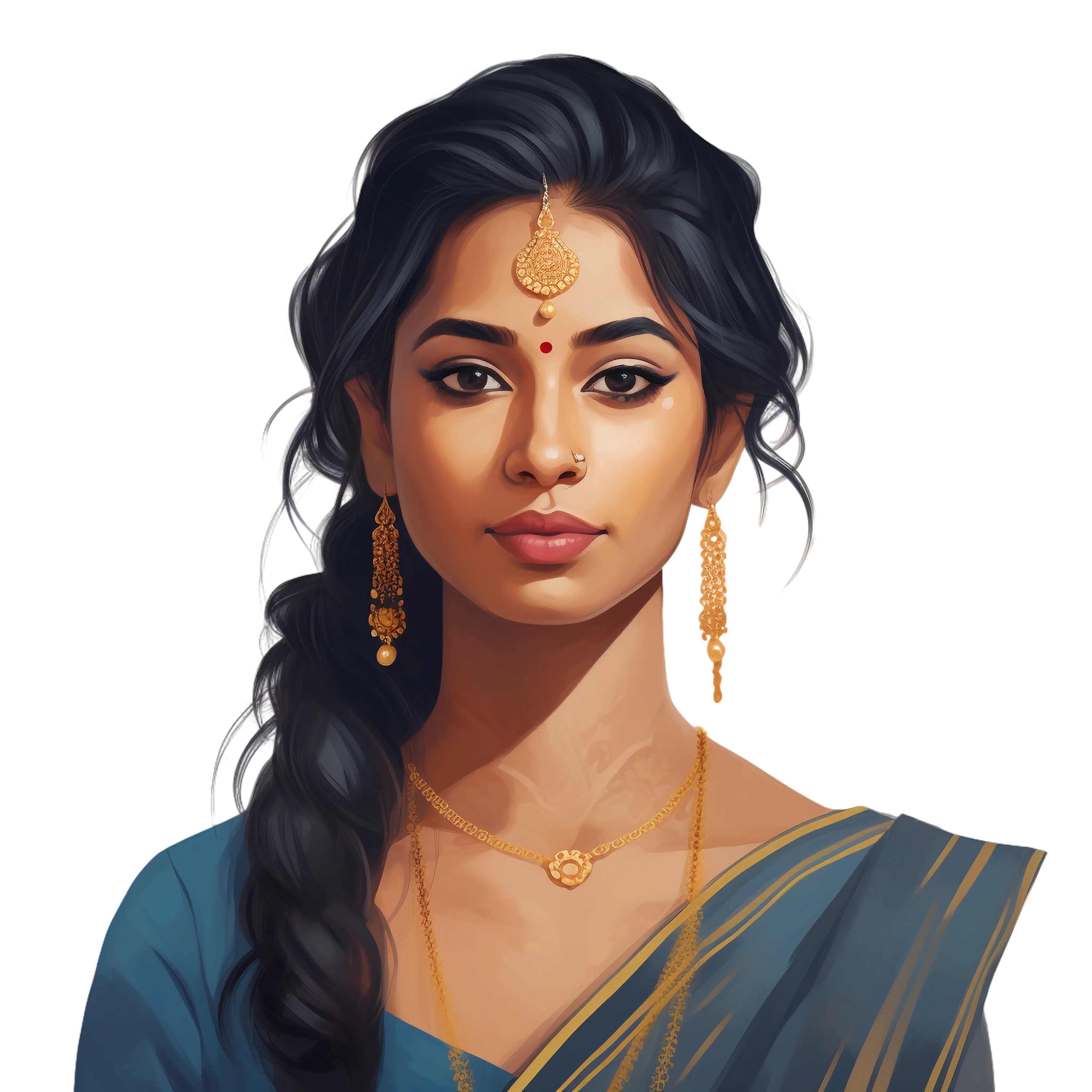 Elegant Woman in Traditional Attire