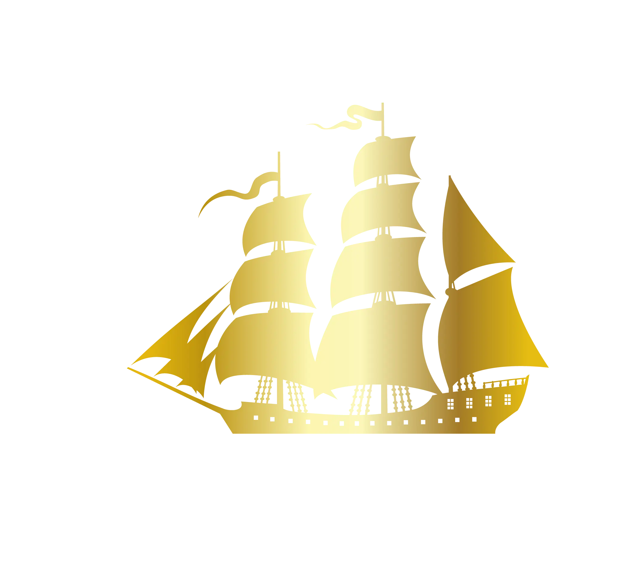 Golden Sailing Ship Symbol