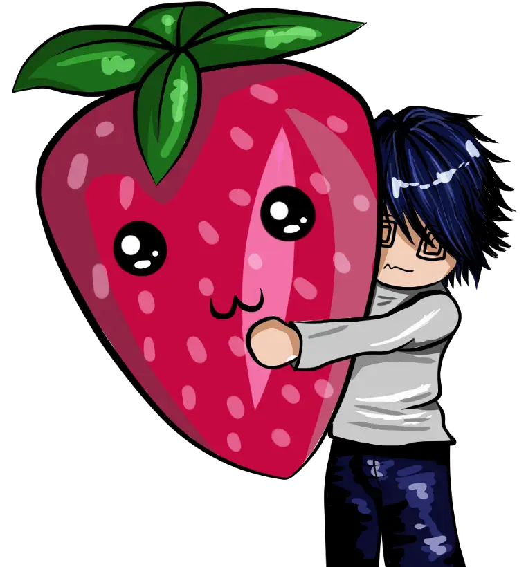 Cute Strawberry Cartoon Character