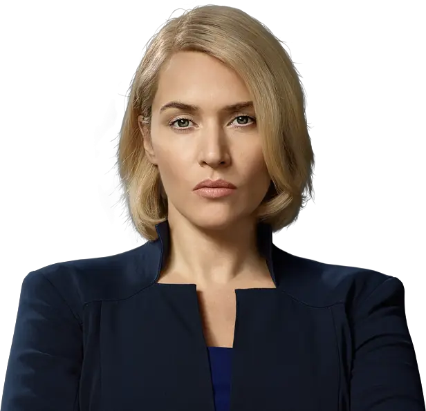 Serious Blonde Woman Portrait