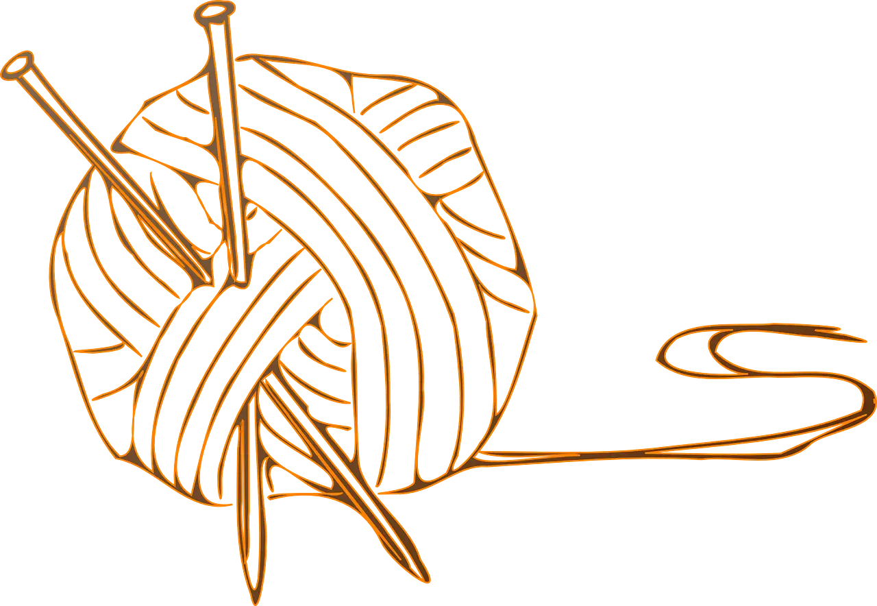 Yarn Ball with Knitting Needles