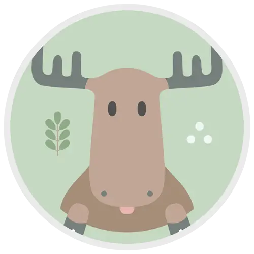 Cute Cartoon Moose