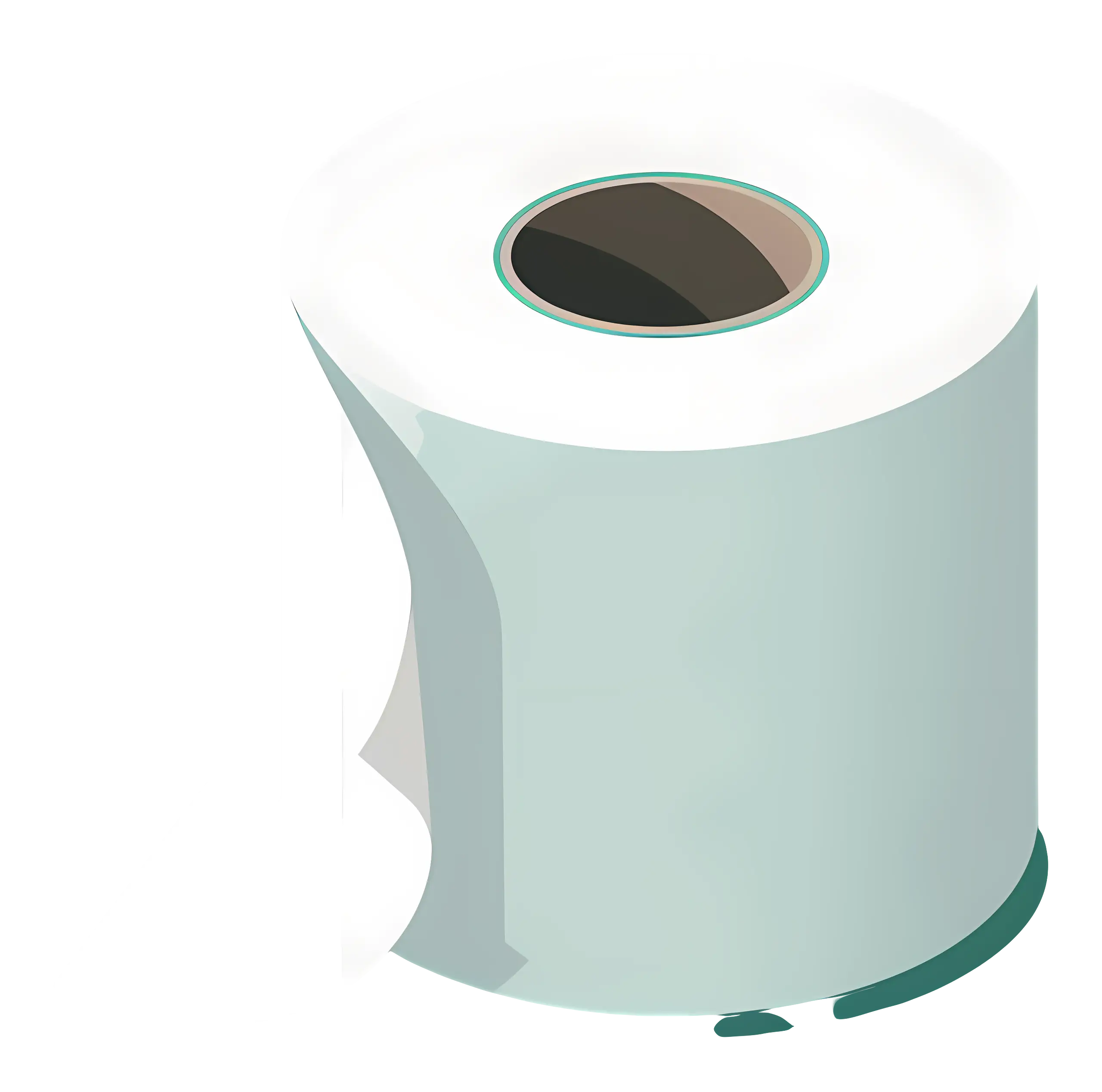 White Toilet Paper Roll