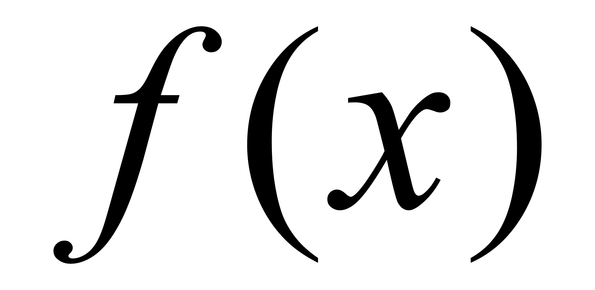Mathematical Function Notation Representation f(x)