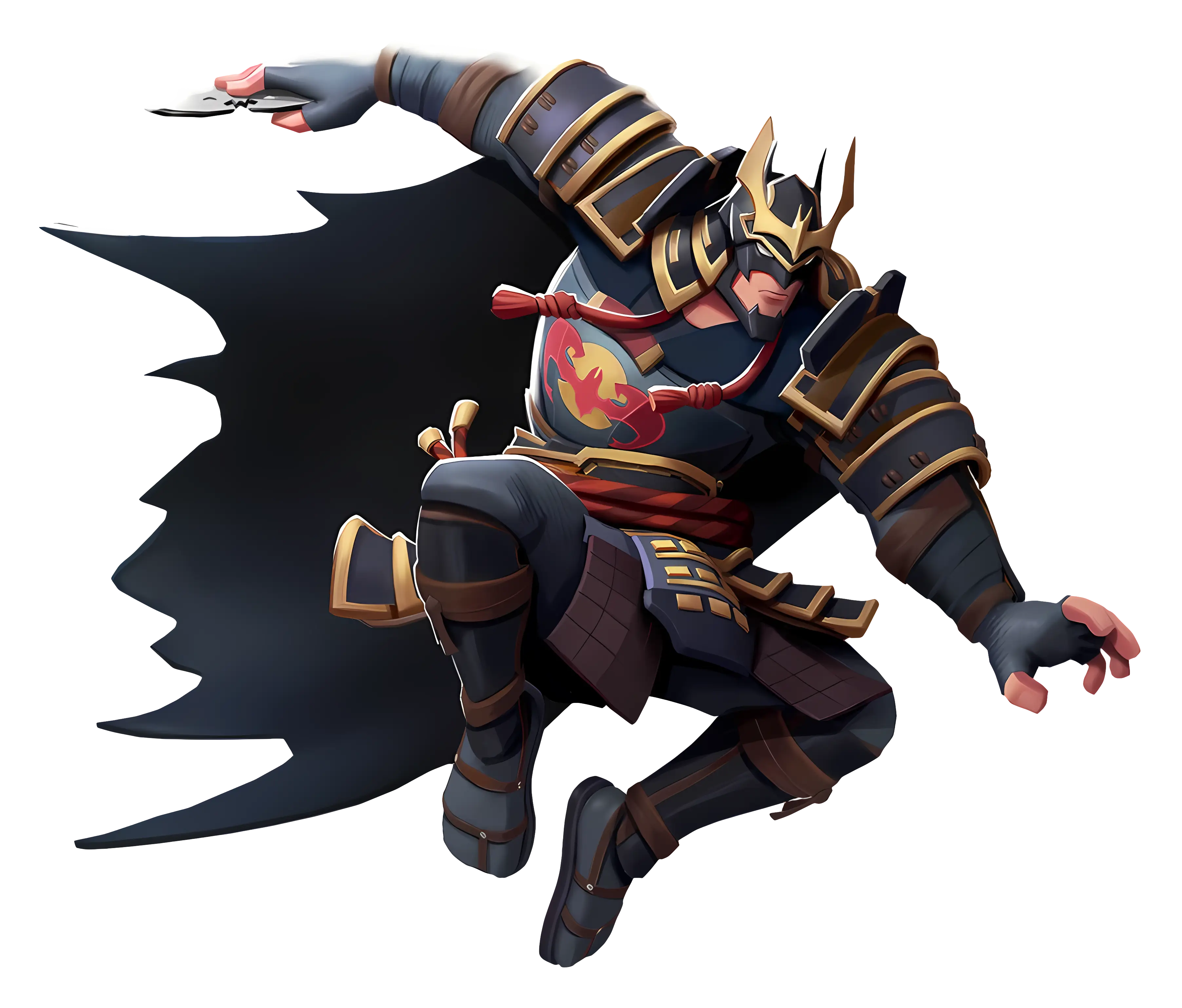 Armored Character in Action Pose