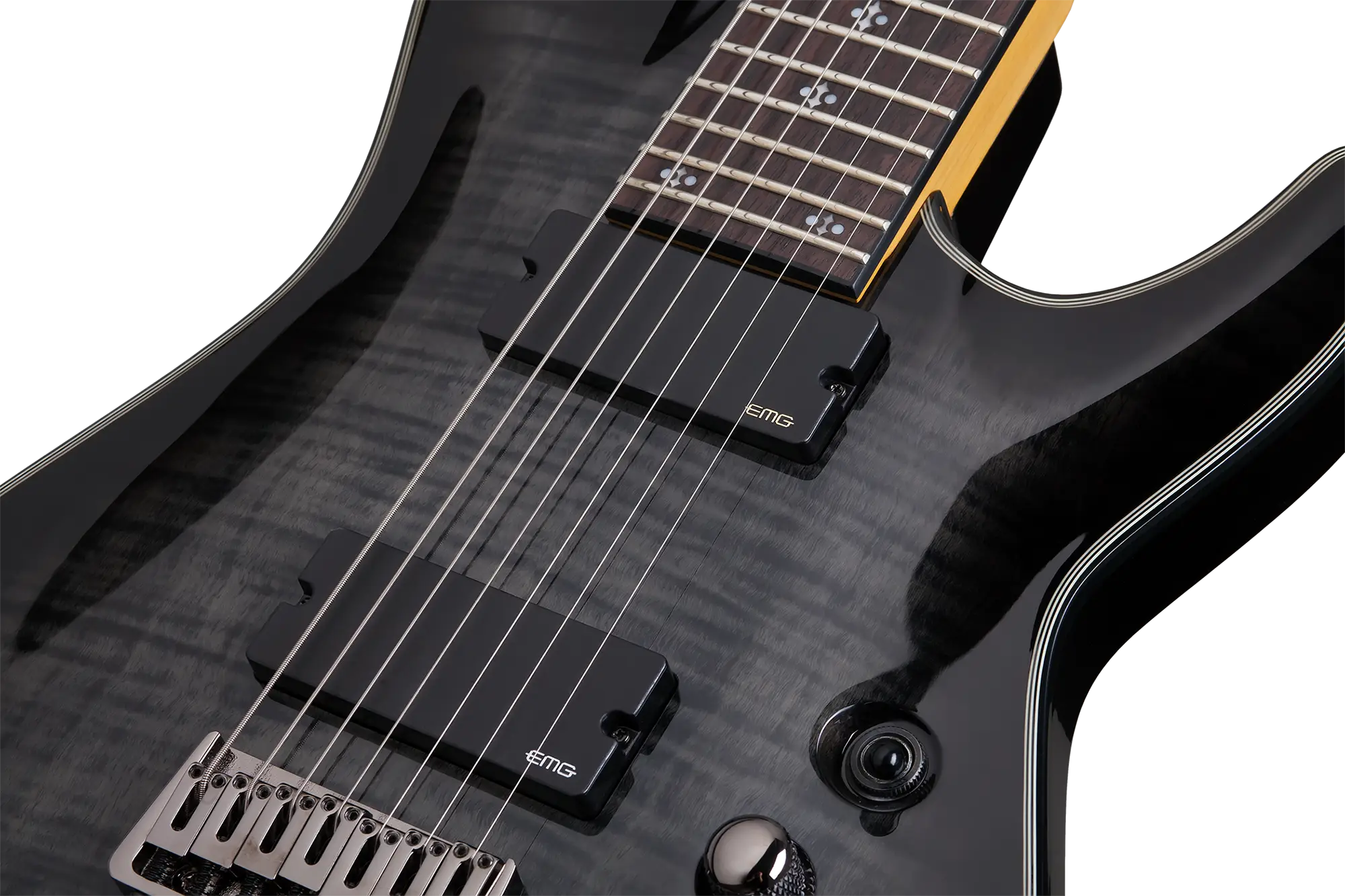 Black Electric Guitar Close-Up Design