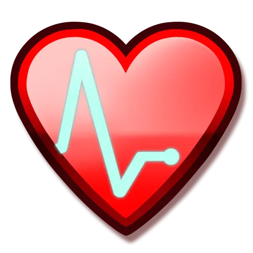 Heart Icon with Pulse Line Illustration