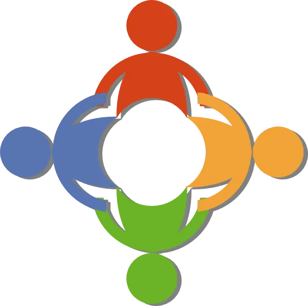 Colorful Teamwork Logo with Unity Concept