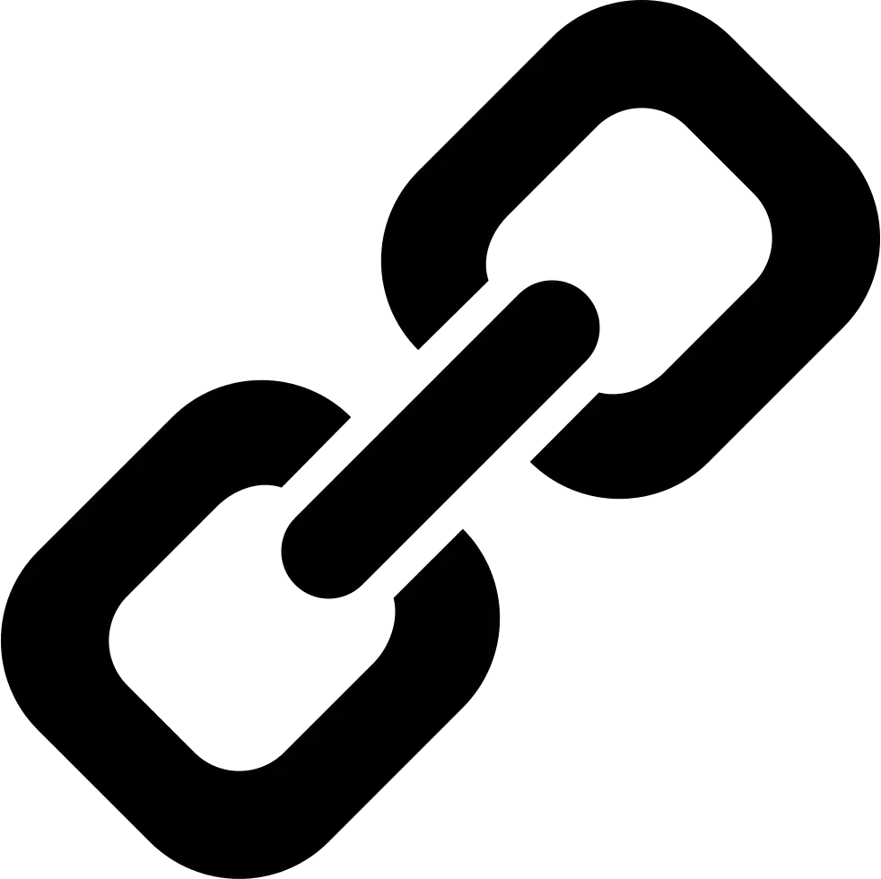 Black Chain Link Vector Icon