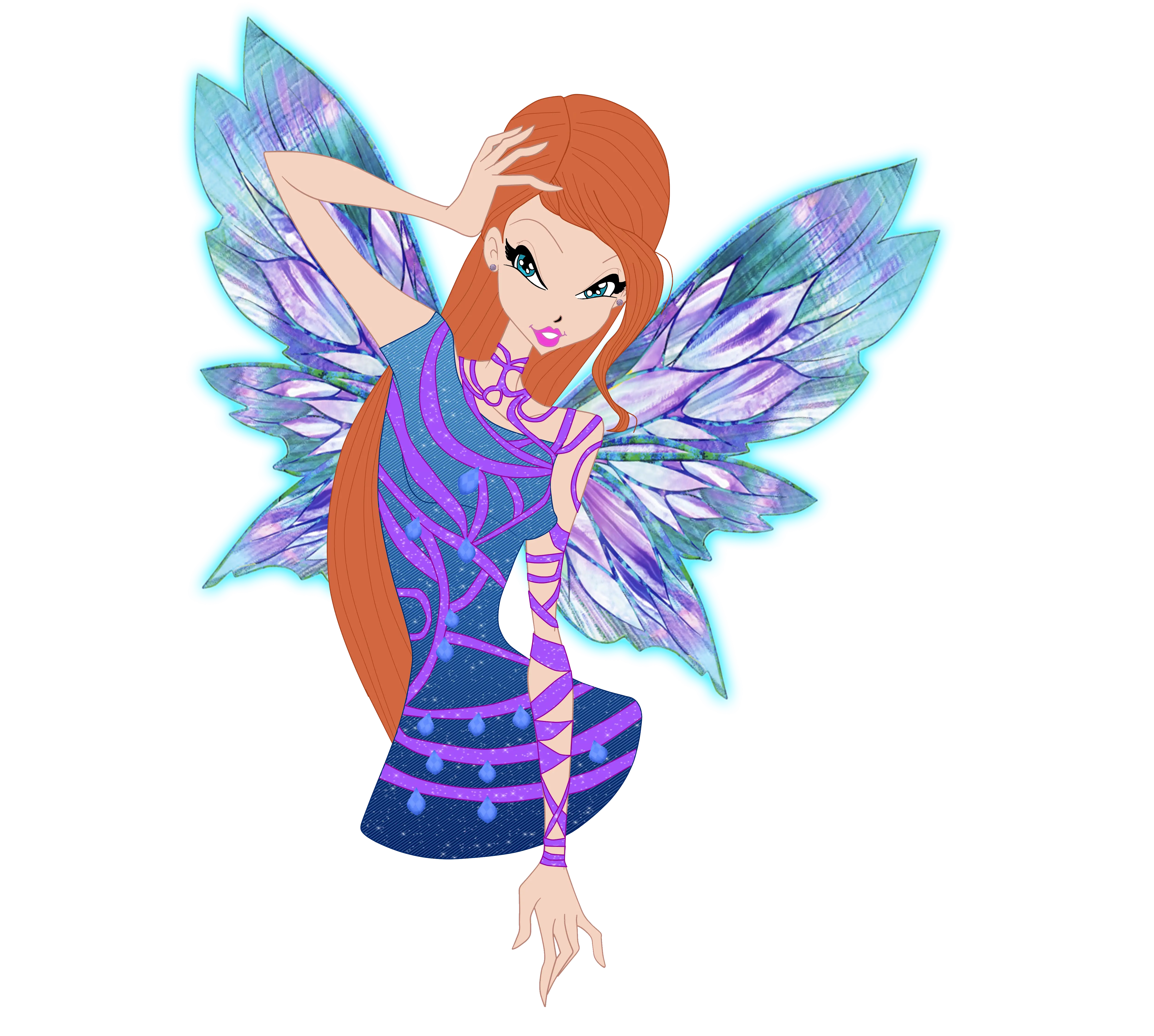 Animated Fairy Character with Wings