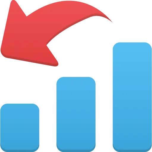 Declining Graph for Data Analysis