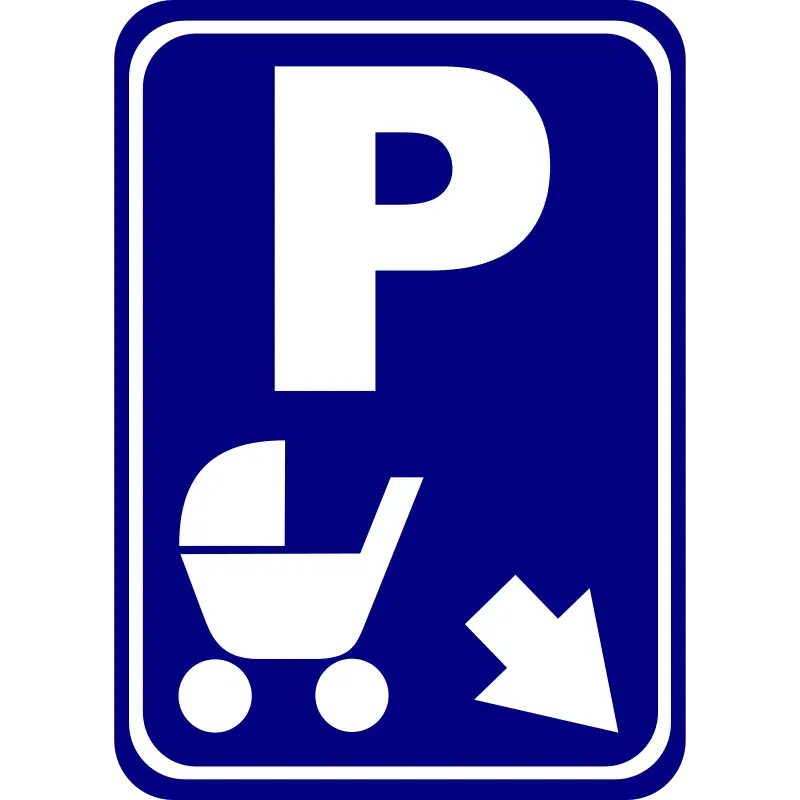 Baby Stroller Parking Sign