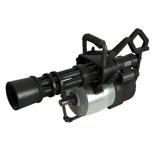 Black Gatling Gun with Rotating Barrels