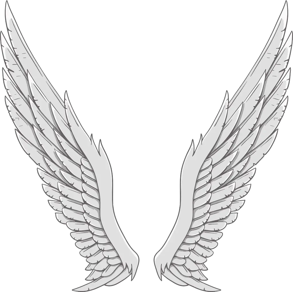 Ethereal Angel Wings Illustration
