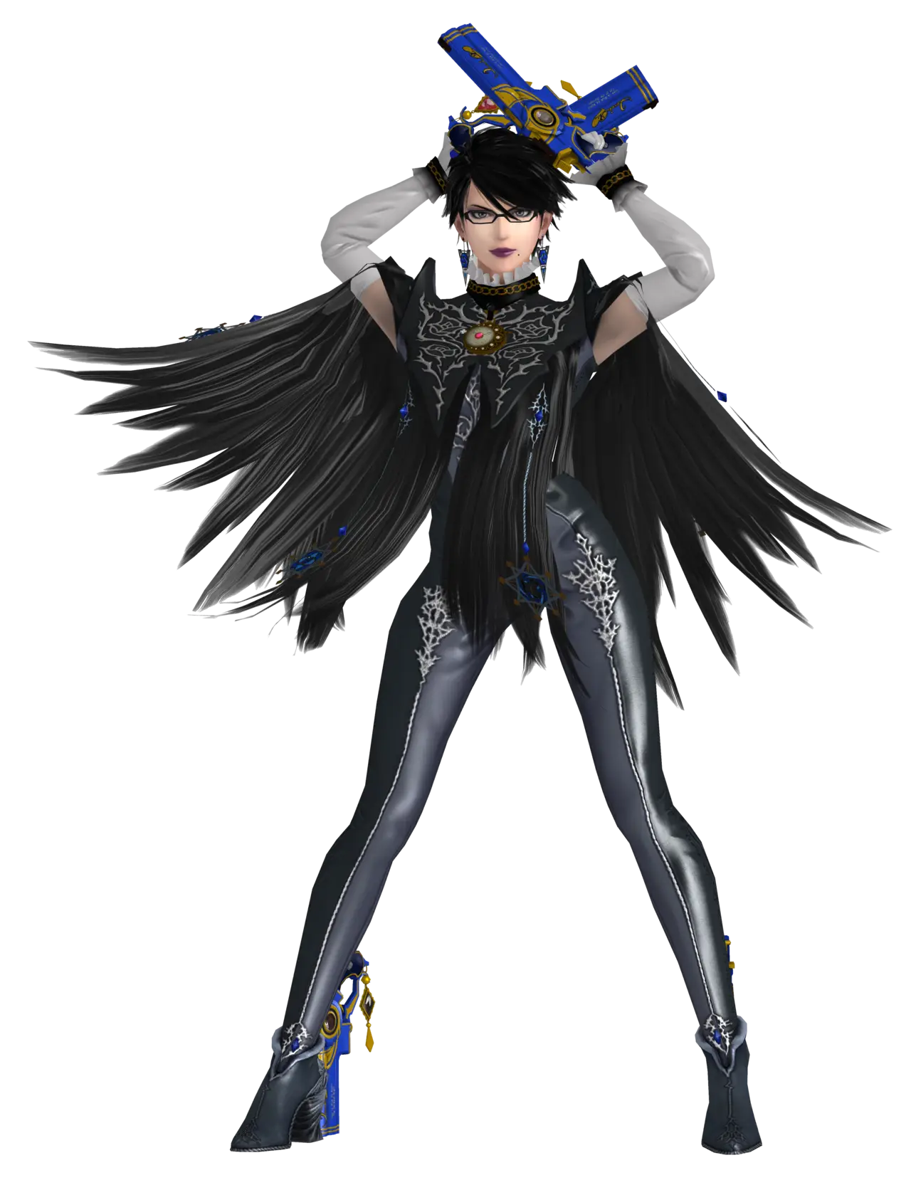 Fantasy Character with Guns and Wings