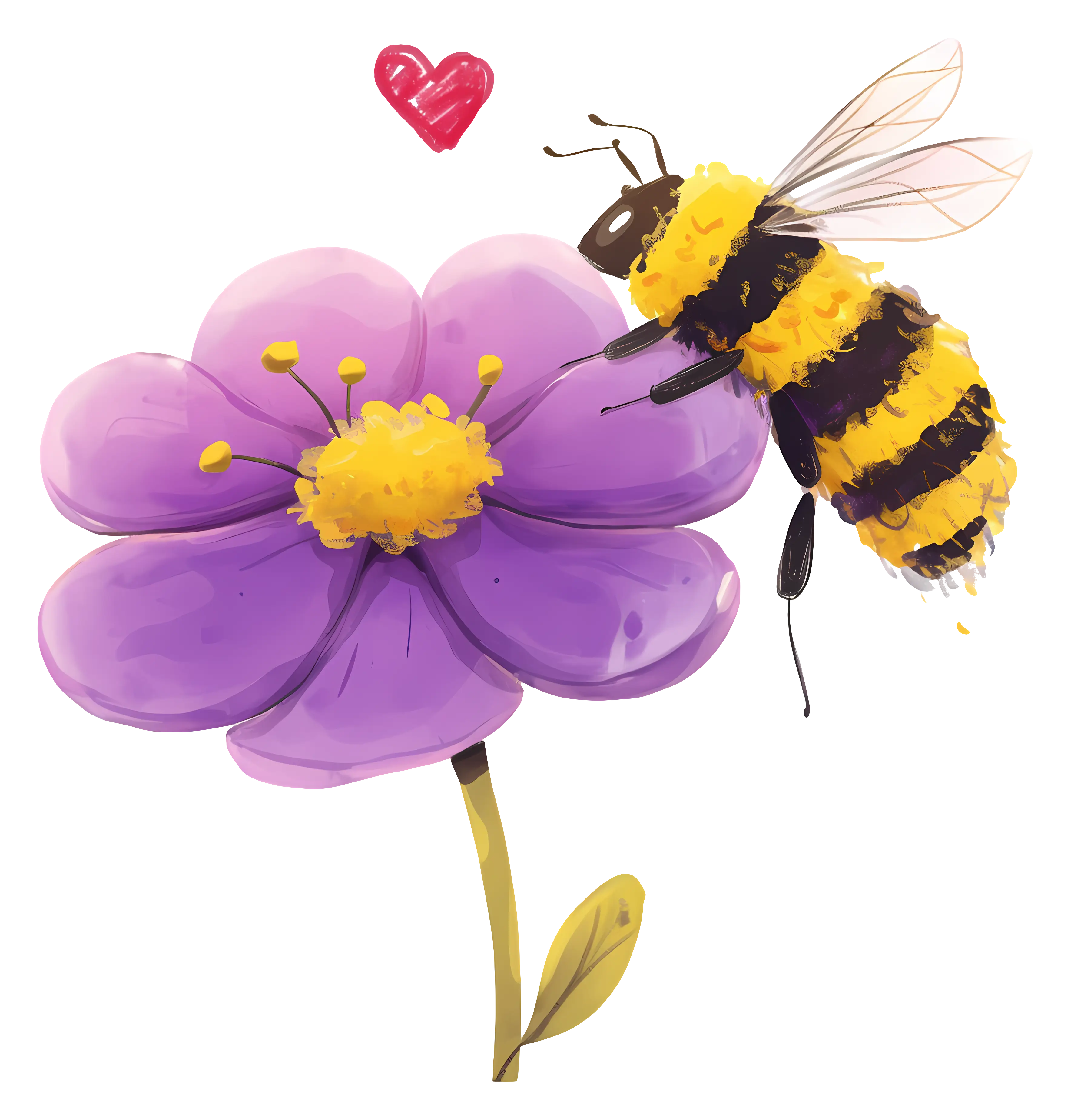 Bee Pollinating Flower