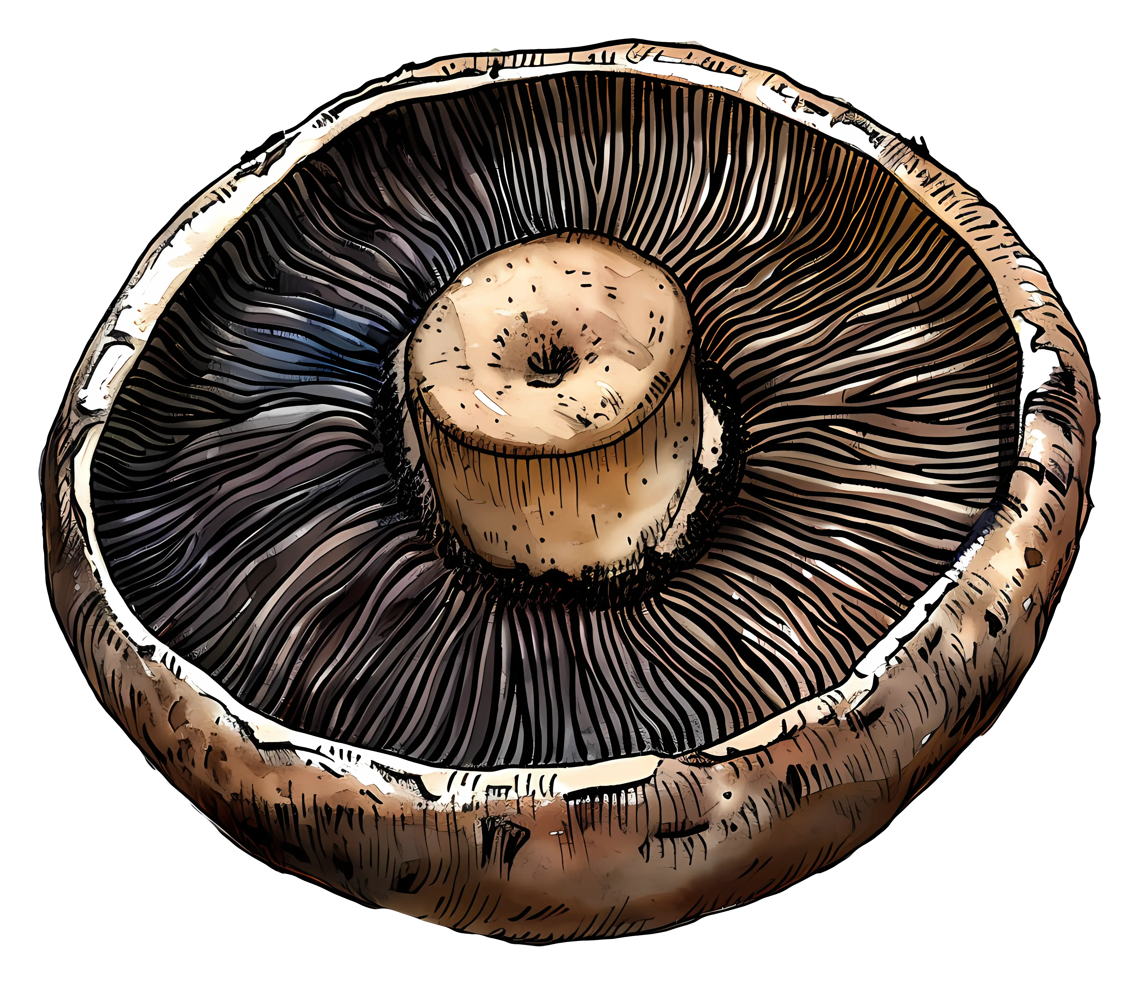 Portobello Mushroom Illustration
