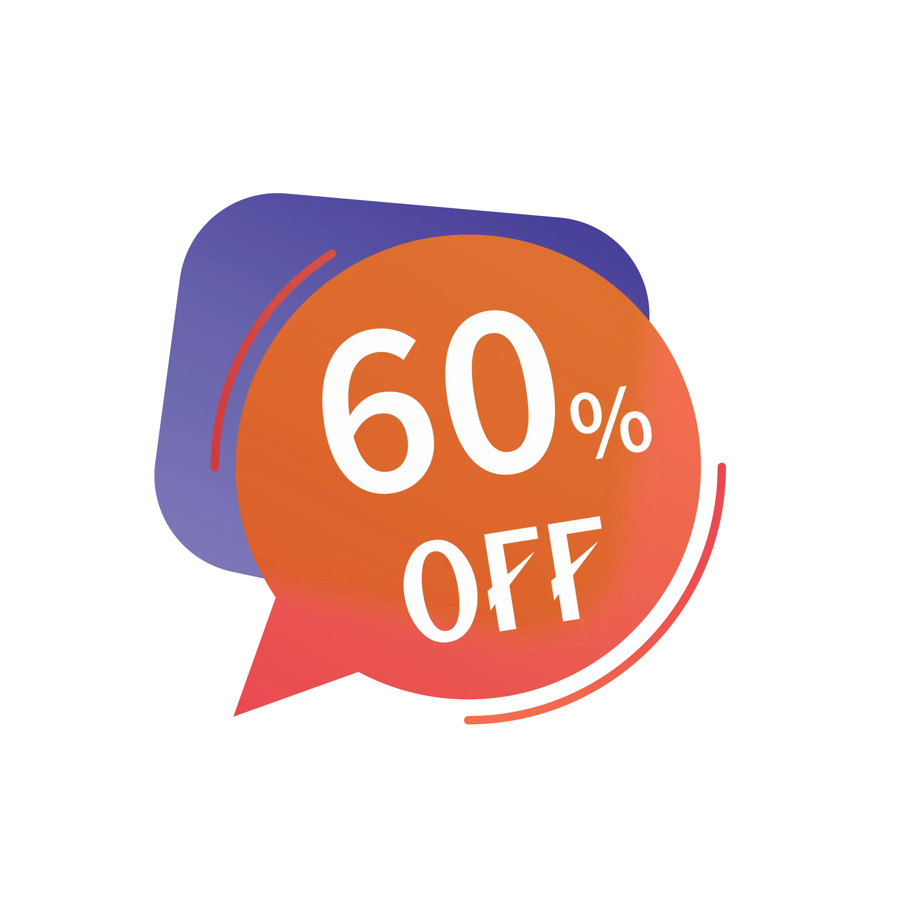 60% Off Discount Badge Illustration