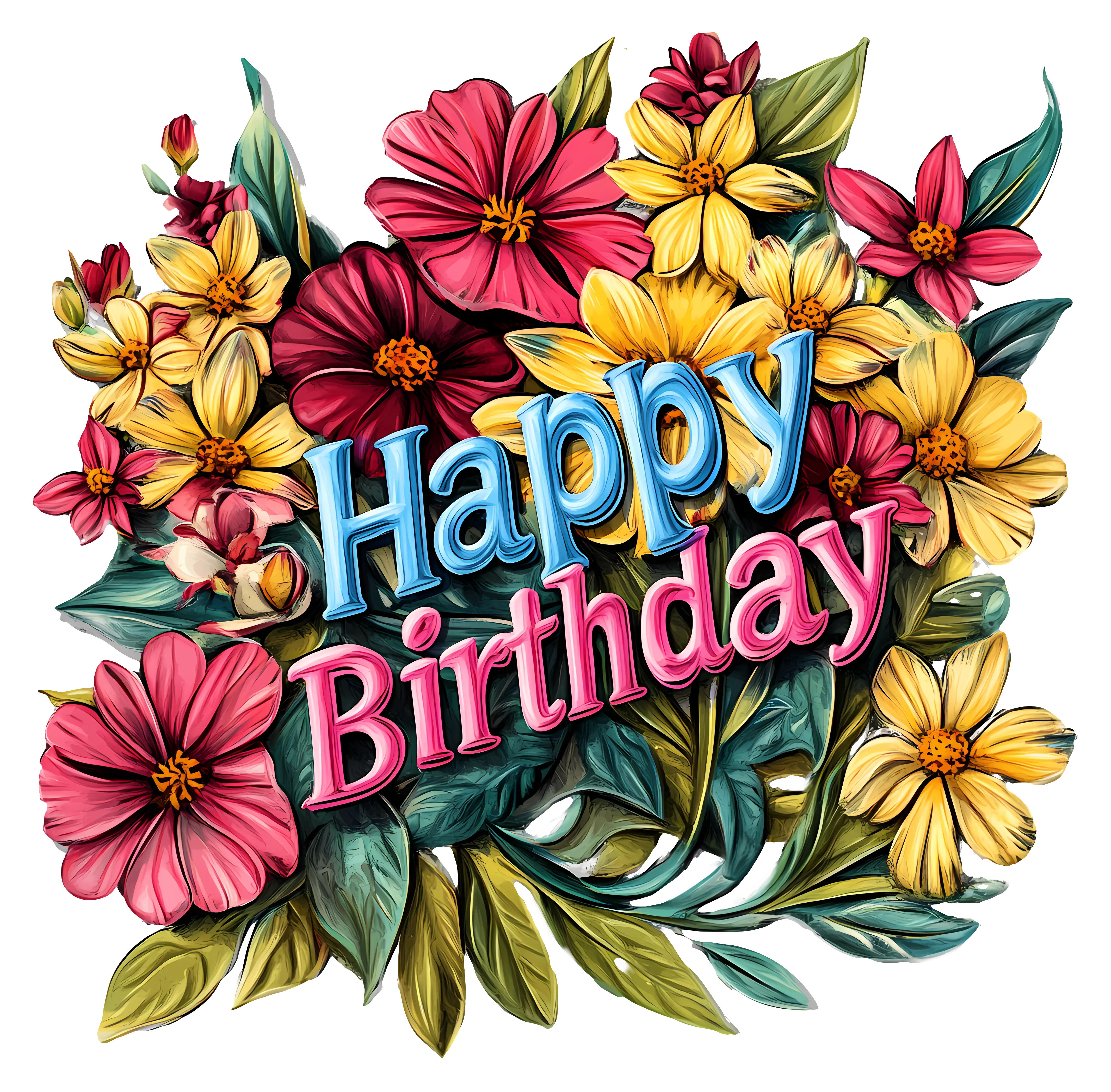 Happy Birthday Floral Design