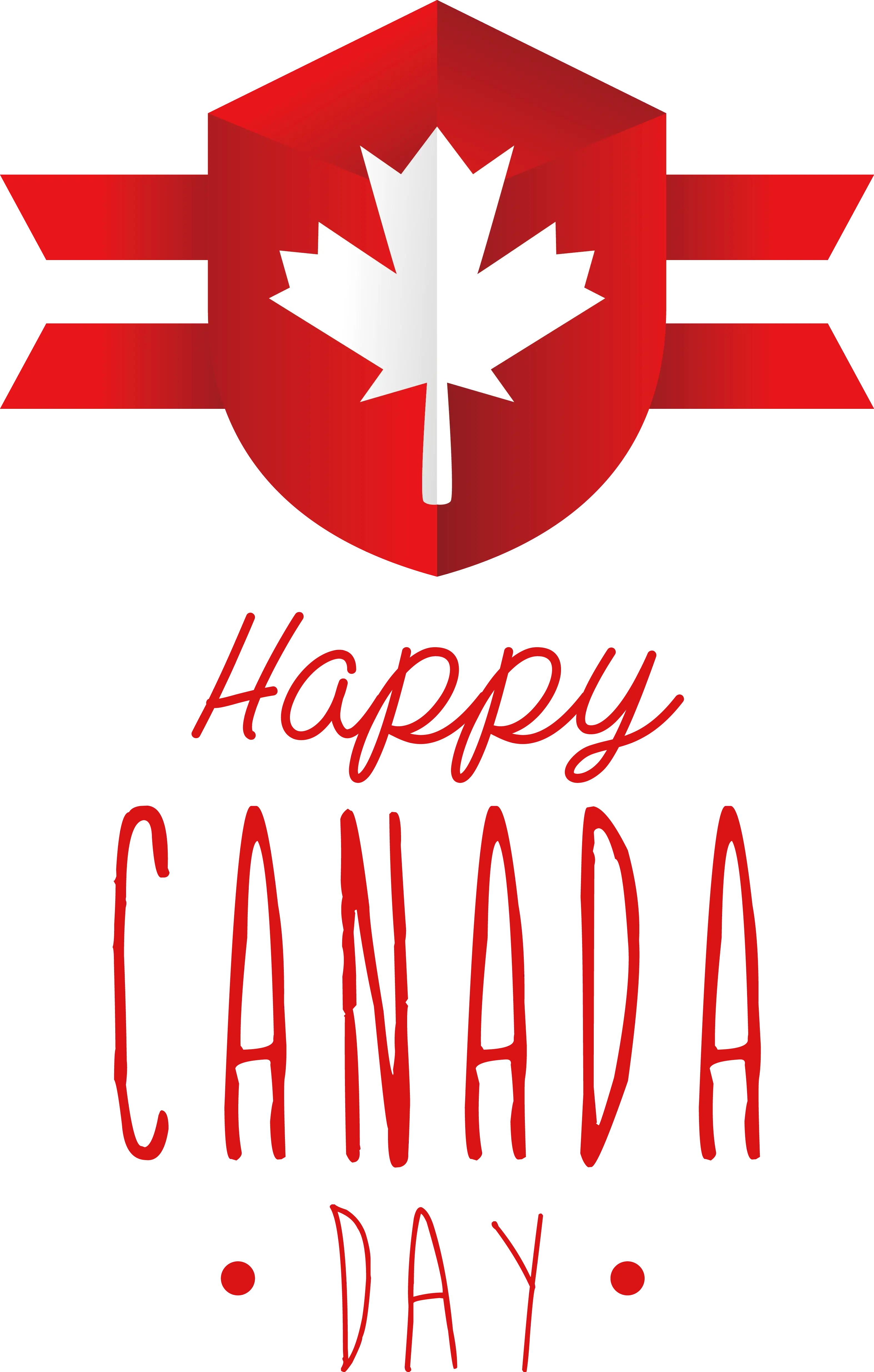 Happy Canada Day Shield Design