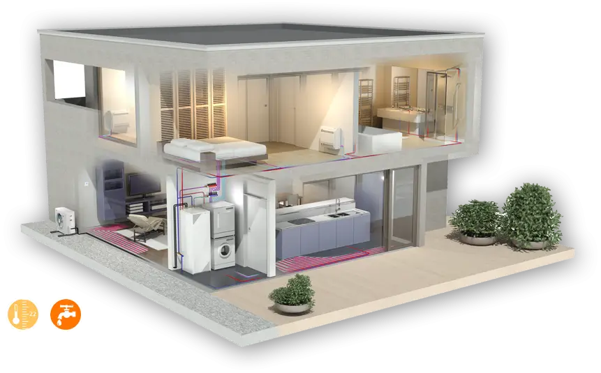 Modern House Model with Interior Layout