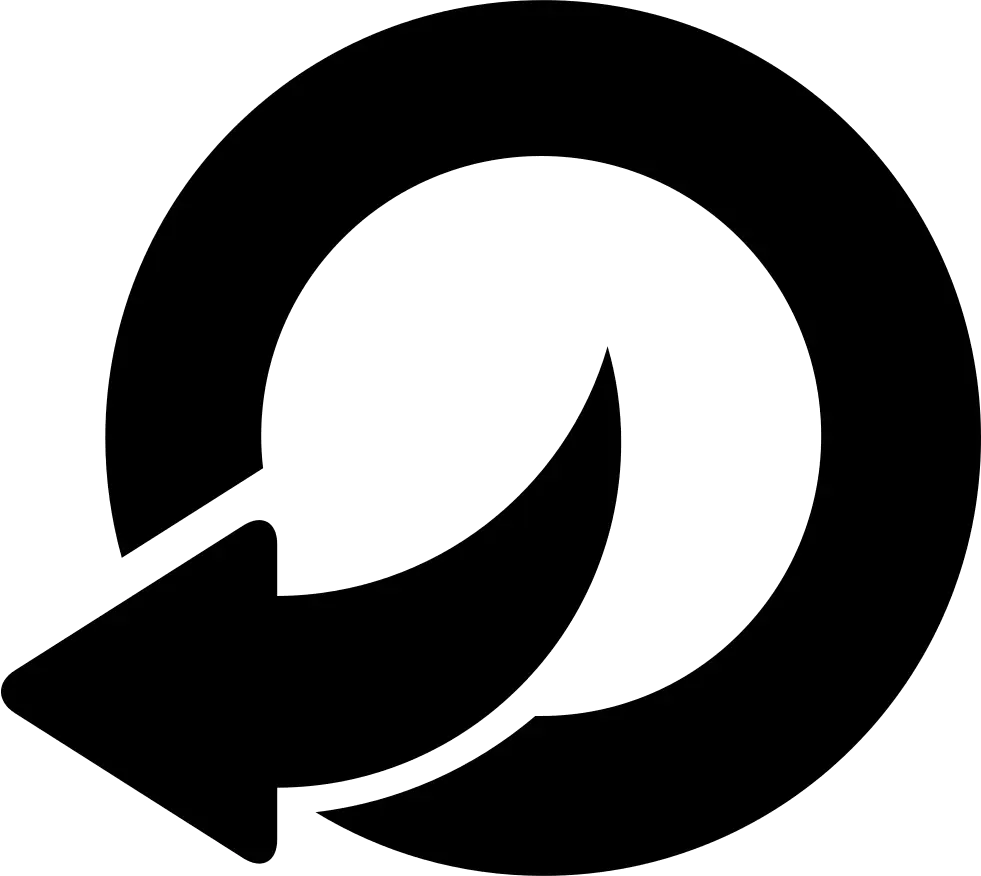 Black Counterclockwise Arrow