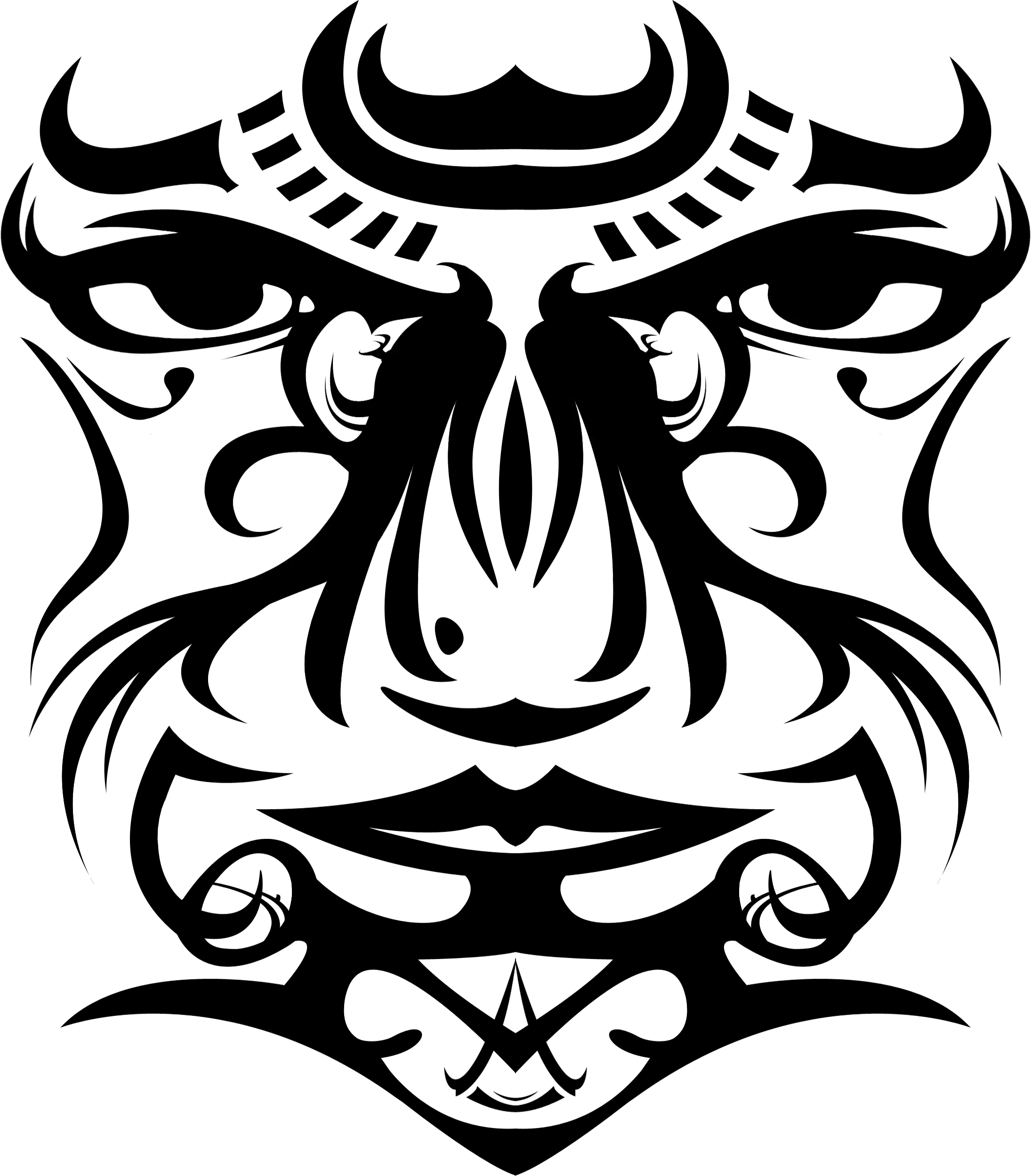 Abstract Tribal Face Design