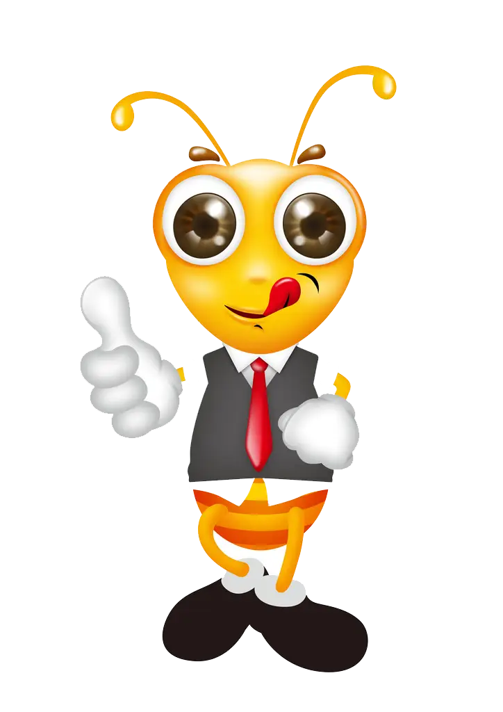 Cartoon Bee Giving Thumbs Up