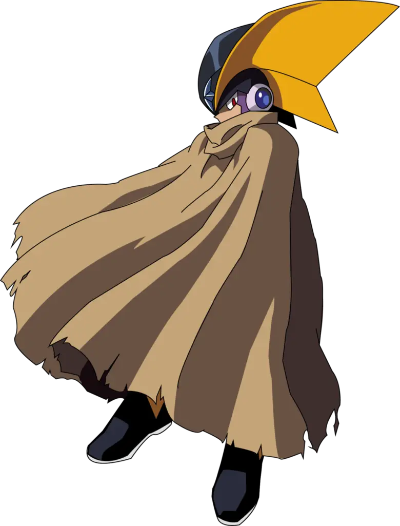Anime Character with Cape and Helmet