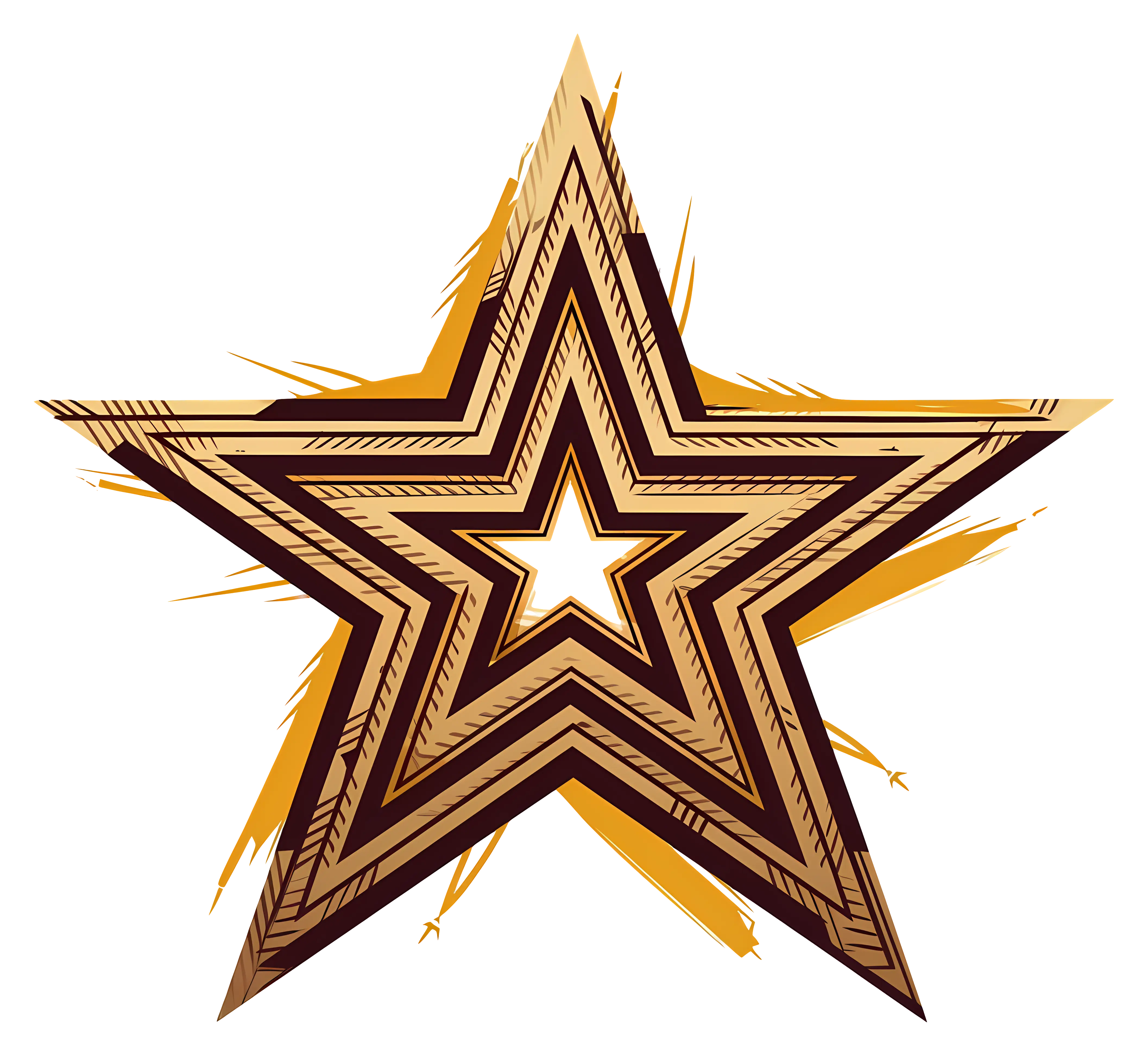 Decorative Gold Star Design