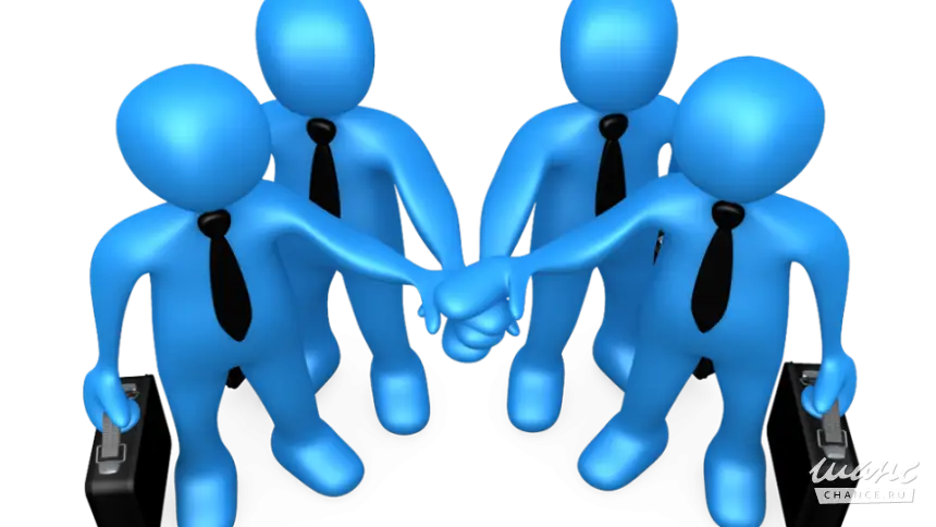 Blue Business Partner Handshake Icon