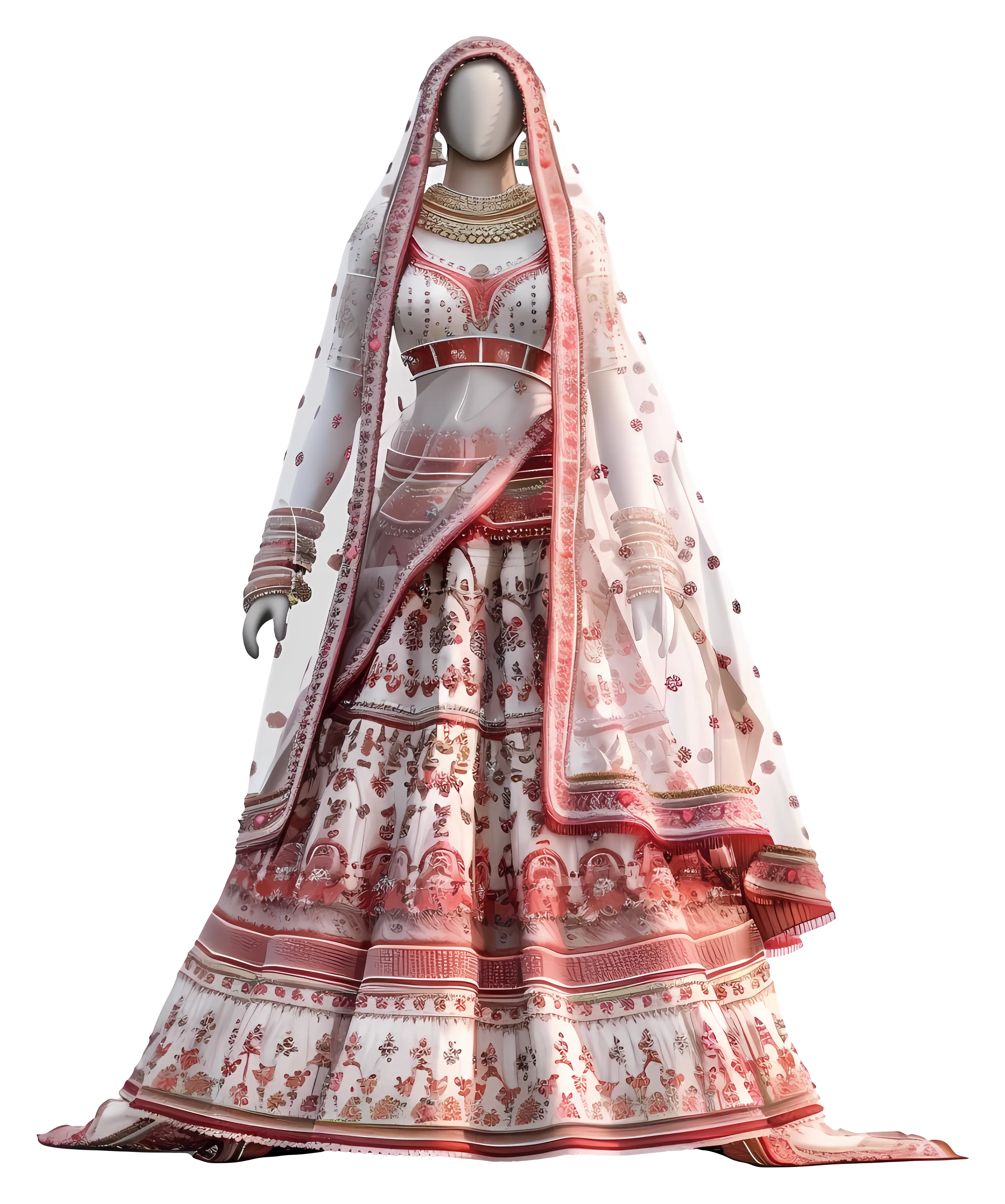 Elegant Traditional Dress with Veil