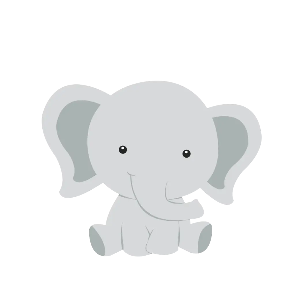 Cute Cartoon Elephant Illustration