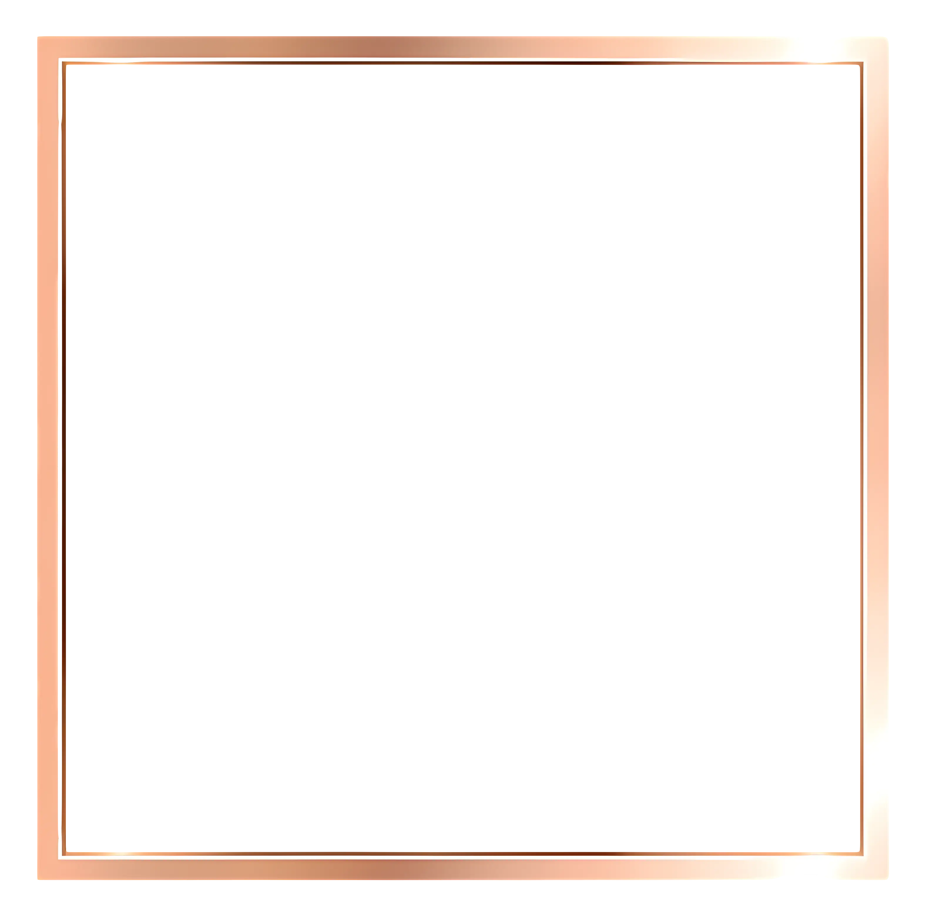 Luxurious Rose Gold Square Frame