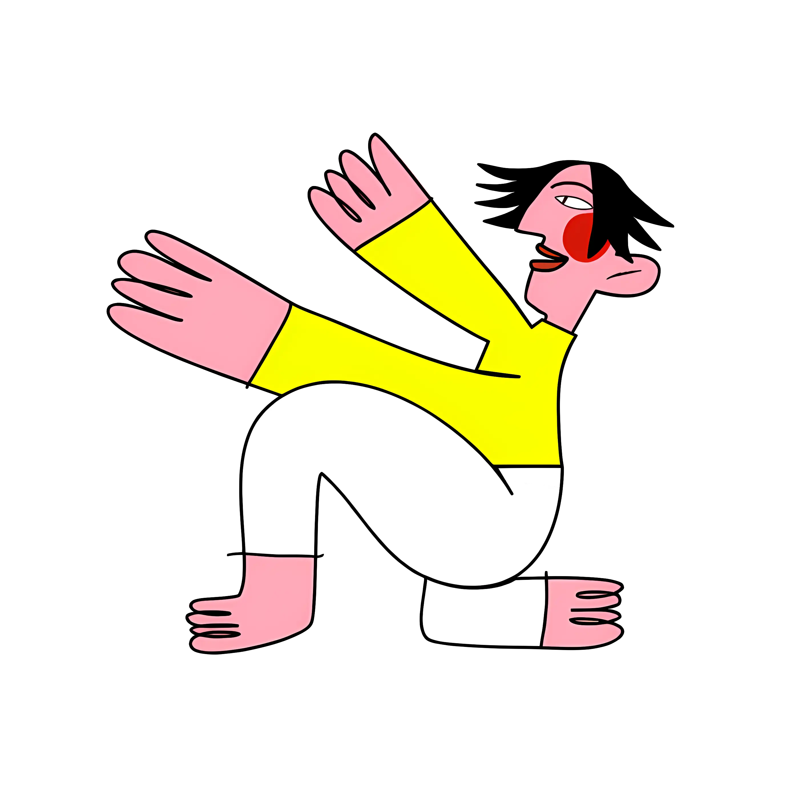 Cartoon Person in Action