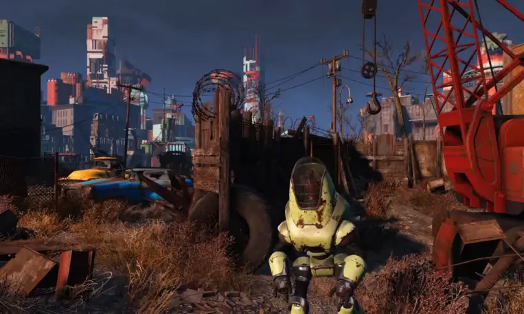 Robot in a post-apocalyptic wasteland