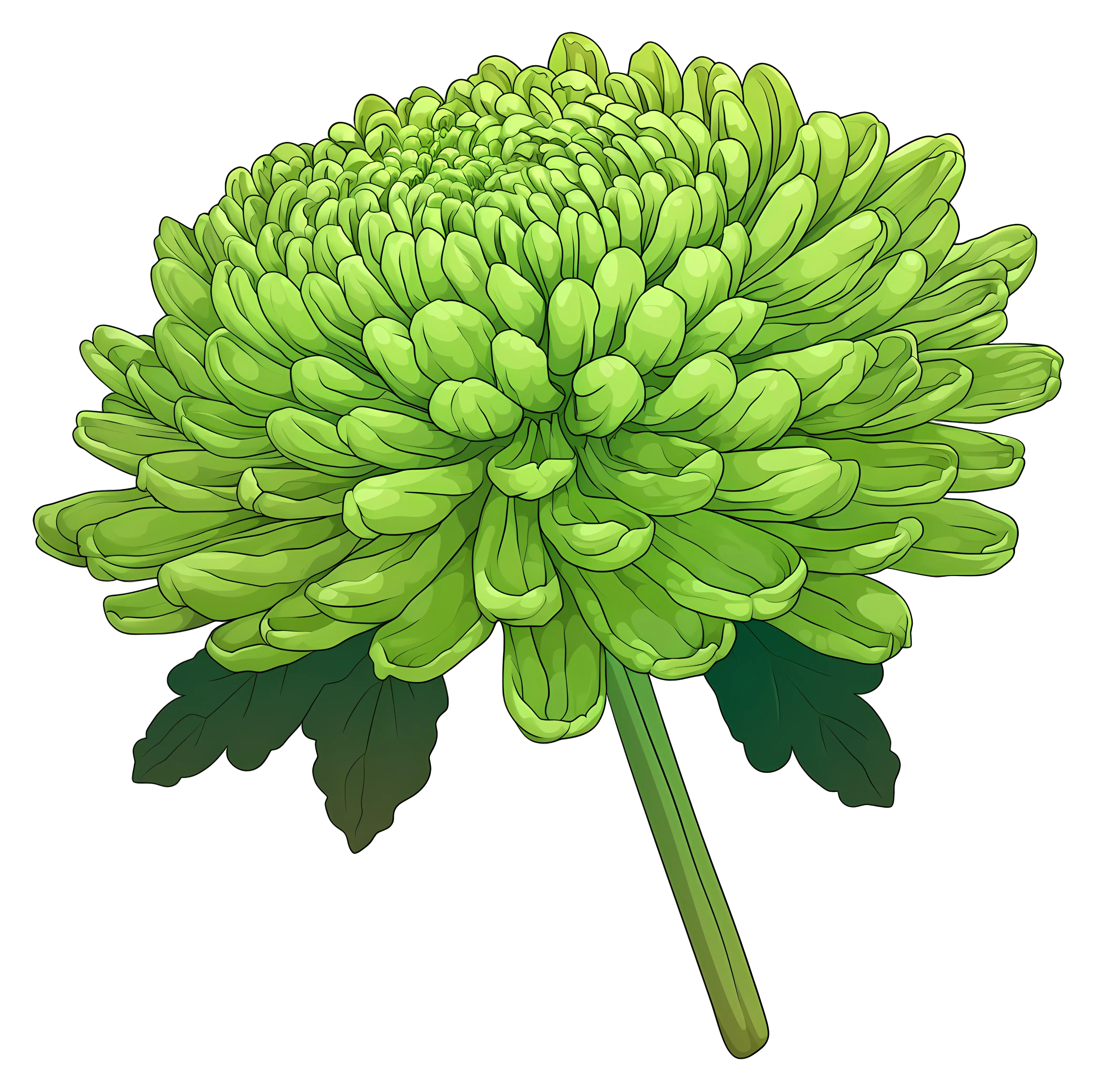 Green Chrysanthemum Flower