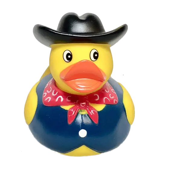Cowboy Themed Yellow Duck Toy