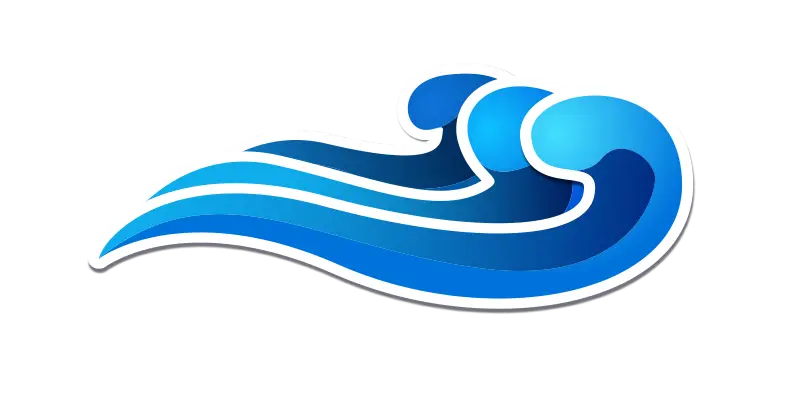 Blue Ocean Waves Illustration
