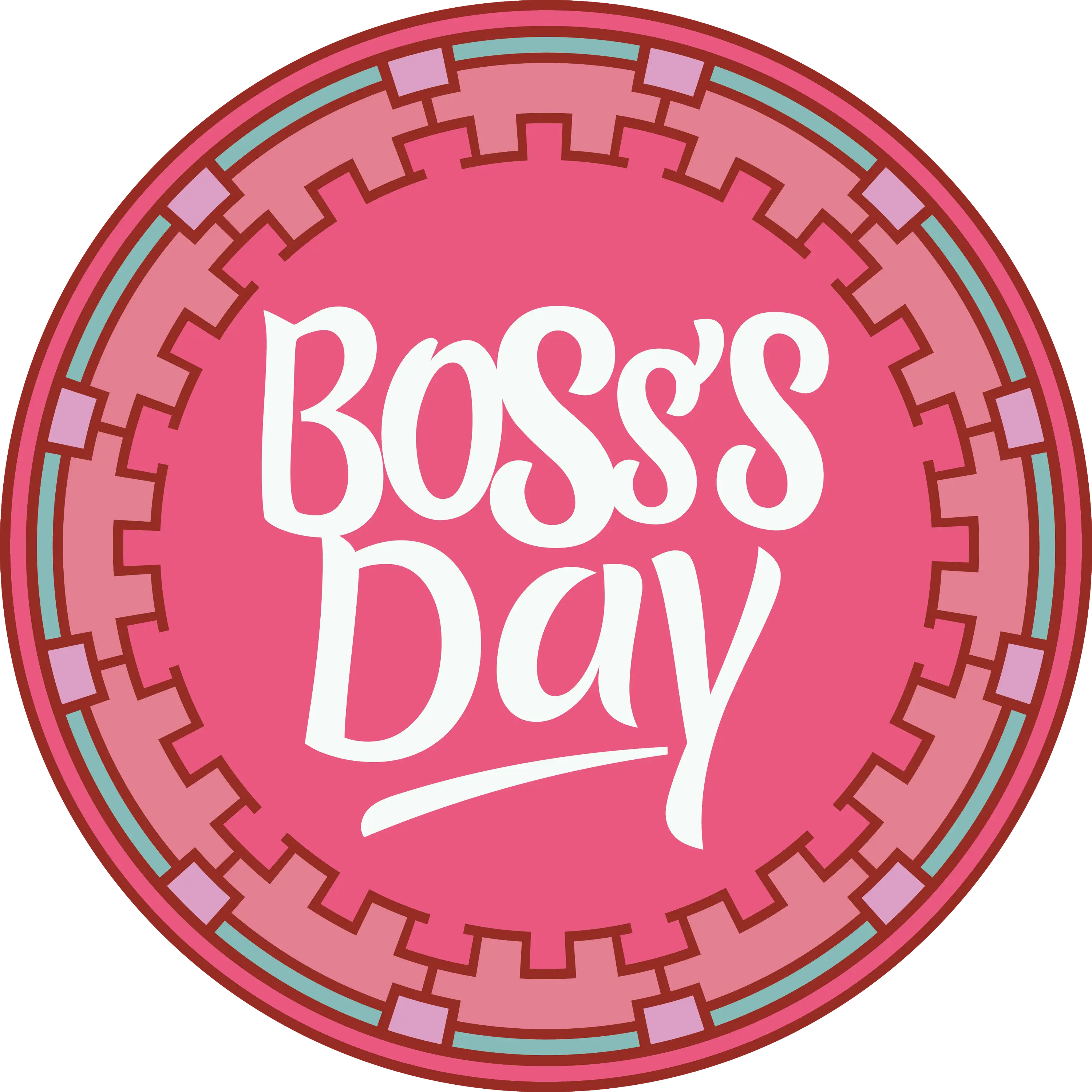 Pink Boss&#039;s Day Celebration Logo