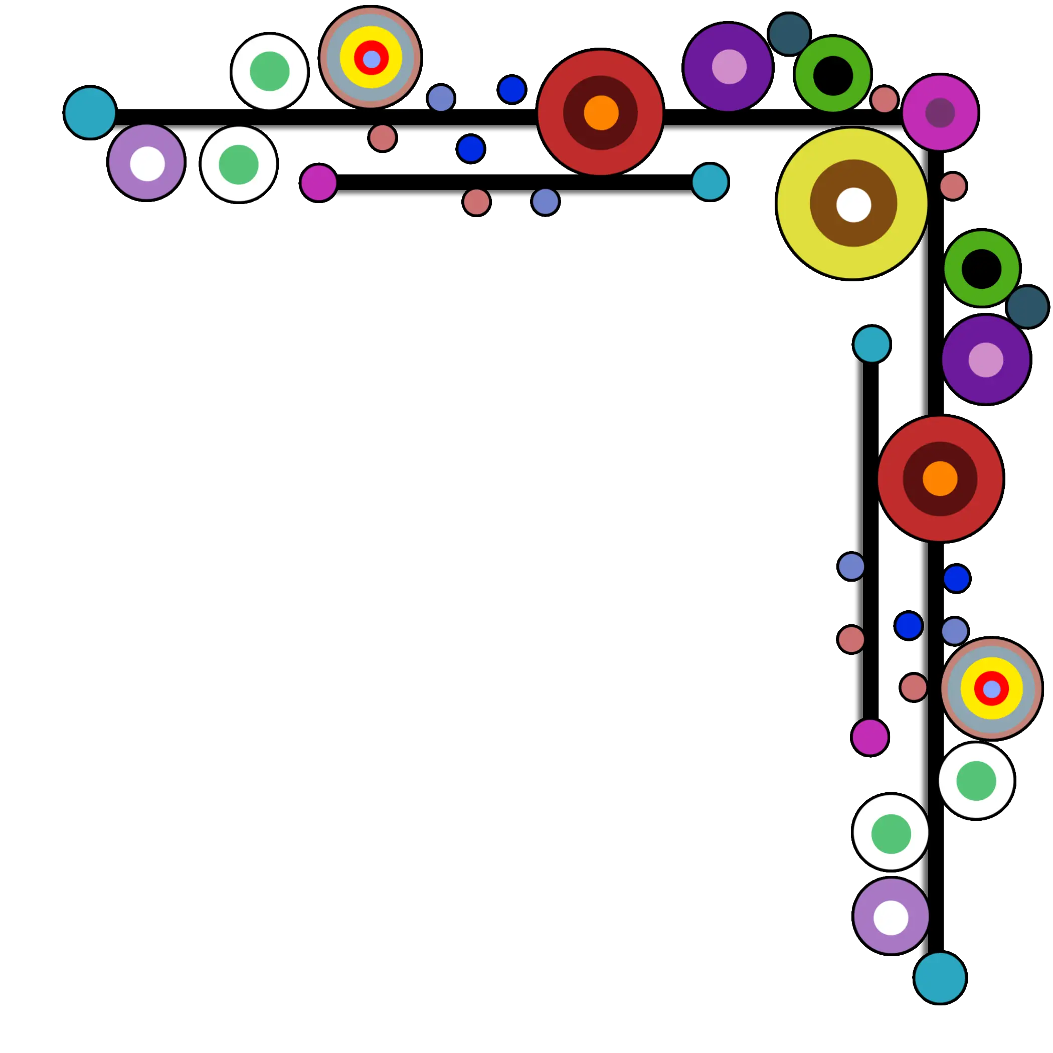 Colorful Circles Decorative Frame