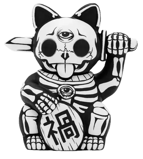 Skeleton Cat Figure