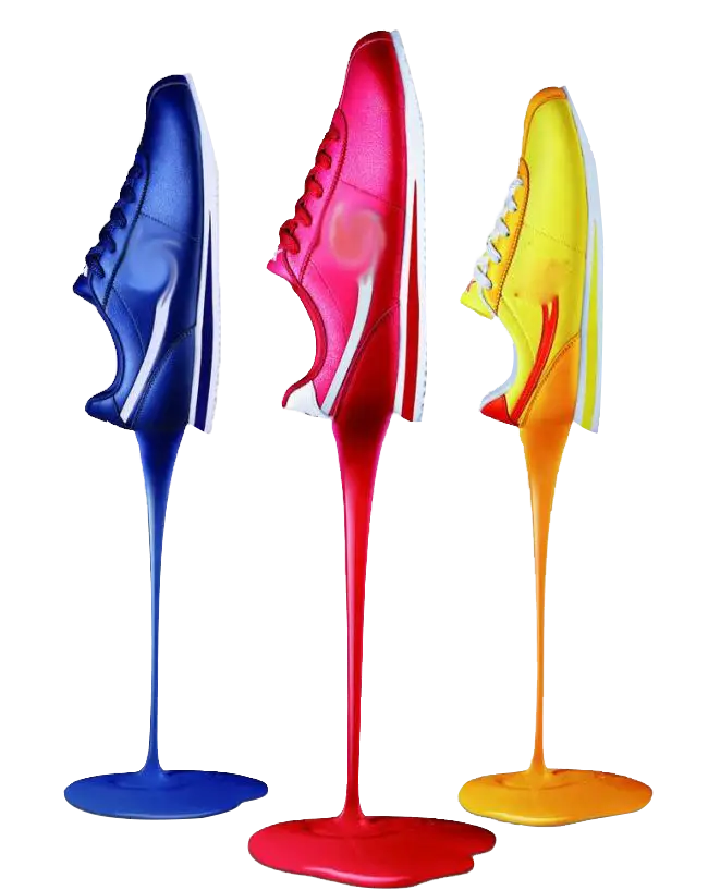 Colorful Sneakers with Paint Drips