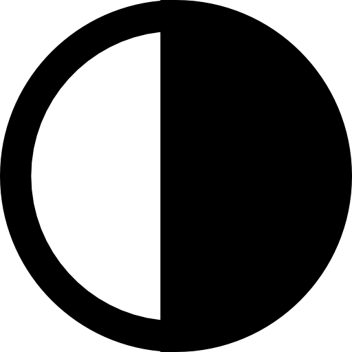 Minimalist Contrast Circle Symbol