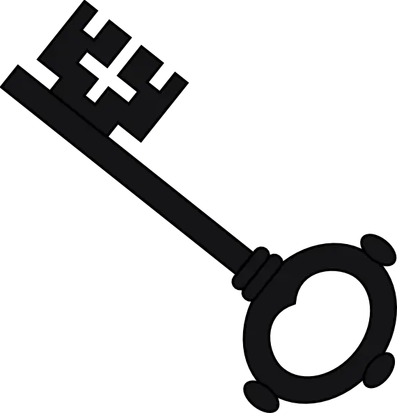 Black Vintage Key